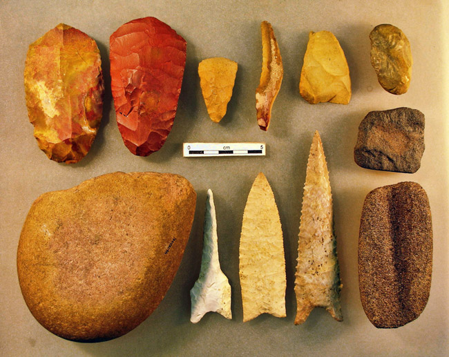 arrowheads and other stone tools