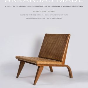 Chair on book cover with text on gray background