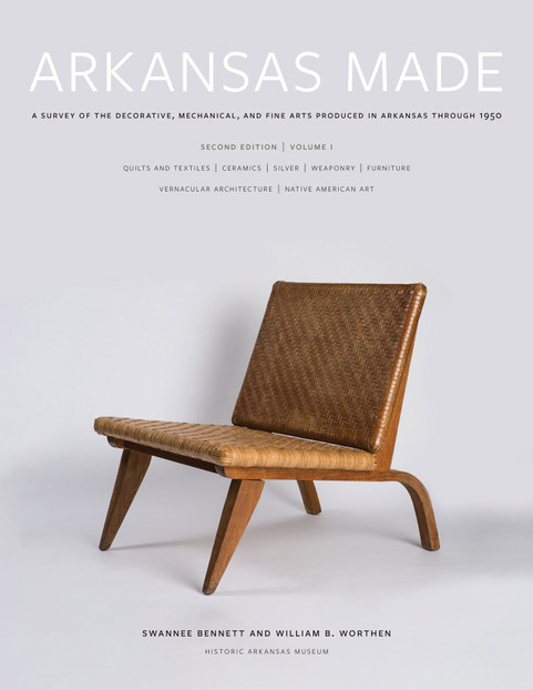 Chair on book cover with text on gray background