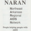 "Northeast Arkansas Regional AIDS Network" flyer with contact information