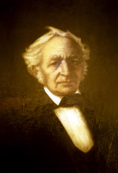 Old white man in suit with white shirt