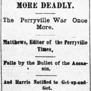 "More Deadly. The Perryville War once more" newspaper clipping