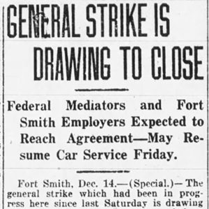 "General strike is drawing to close" newspaper clipping