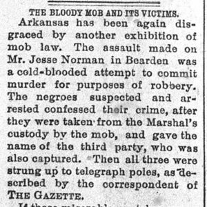"The Bloody Mob and Its Victims" newspaper clipping