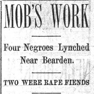 "Mob's Work" newspaper clipping
