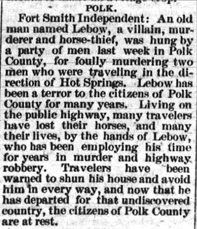 "Polk" newspaper clipping