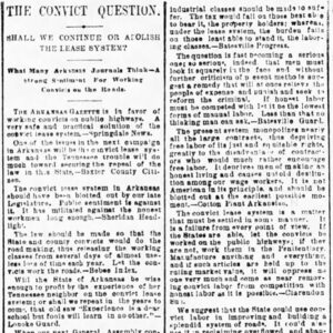 "The convict question" newspaper clipping