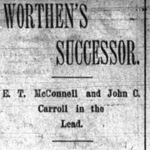 "Worthen's Successor" newspaper clipping