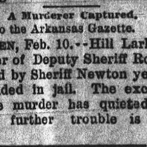 "A Murderer Captured" newspaper clipping