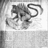 "The Green Gowrow Killed in Searcy County" creature cartoon in newspaper