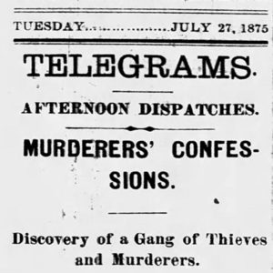 "Murderers' Confessions" newspaper clipping