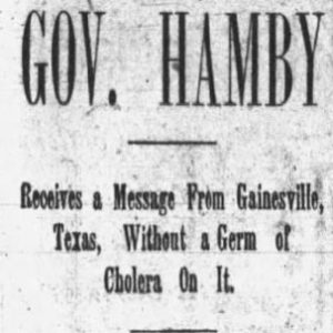 "Governor Hamby" newspaper clipping