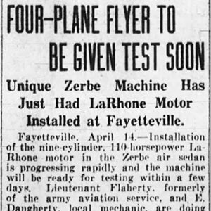"Four-Plane Flyer to be Given Test Soon" newspaper clipping