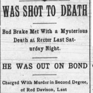 "Was Shot to Death" newspaper clipping