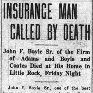 "Insurance Man called by Death" newspaper clipping