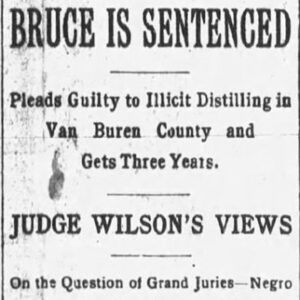 "Bruce is sentenced" newspaper clipping