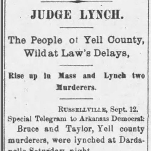 Dardanelle Lynching of 1881 Encyclopedia of Arkansas