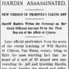 "Hardin Assassinated" newspaper clipping