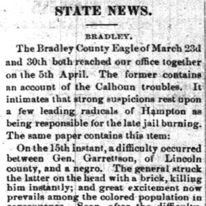 "State News Bradley" newspaper clipping