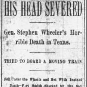 "His Head Severed" newspaper clipping