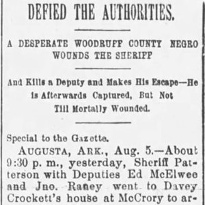 "Defied the Authorities" newspaper clipping