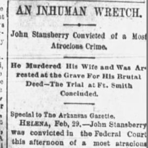 "An Inhuman Wretch" newspaper clipping