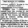 "The Hanging of Parrent" newspaper clipping