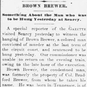 "Brown Brewer" newspaper clipping