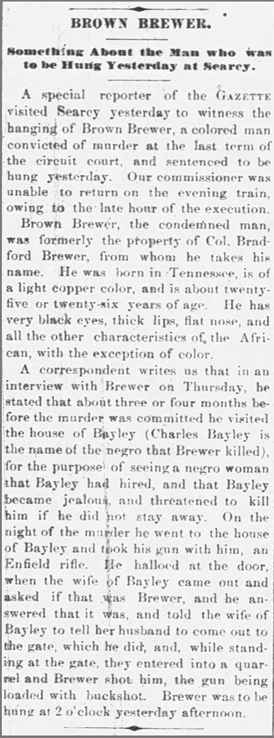 "Brown Brewer" newspaper clipping