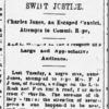 "Swift Justice" newspaper clipping