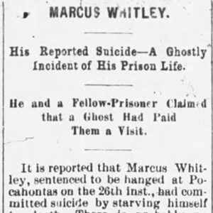 "Marcus Whitley" newspaper clipping