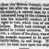 "We learn from the Helena Journal ..." newspaper clipping