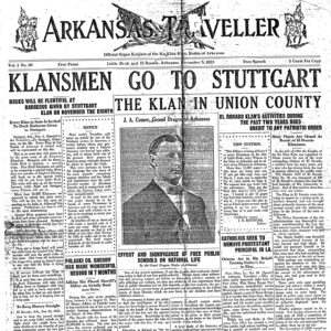 "Klansmen go to Stuttgart" newspaper clipping