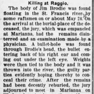 "Killing at Raggio" newspaper clipping
