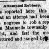 "Attempted Robbery" newspaper clipping