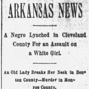 "Arkansas News" newspaper clipping