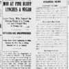 "Mob at Pine Bluff lynches a Negro" newspaper clipping