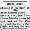 "Judge Lynch" newspaper clipping
