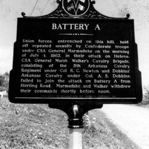"Battery A" historical marker sign
