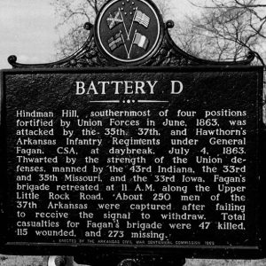 "Battery D" historical marker sign