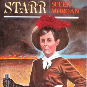 "Belle Starr" book cover featuring woman in western wear holding a shotgun
