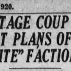 "Negroes stage coup to defeat plans of Lily White faction of party" newspaper clipping