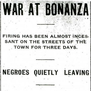 "War at Bonanza" newspaper clipping