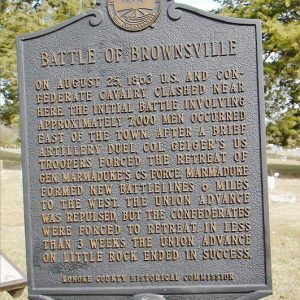 "Battle of Brownsville" historical marker sign