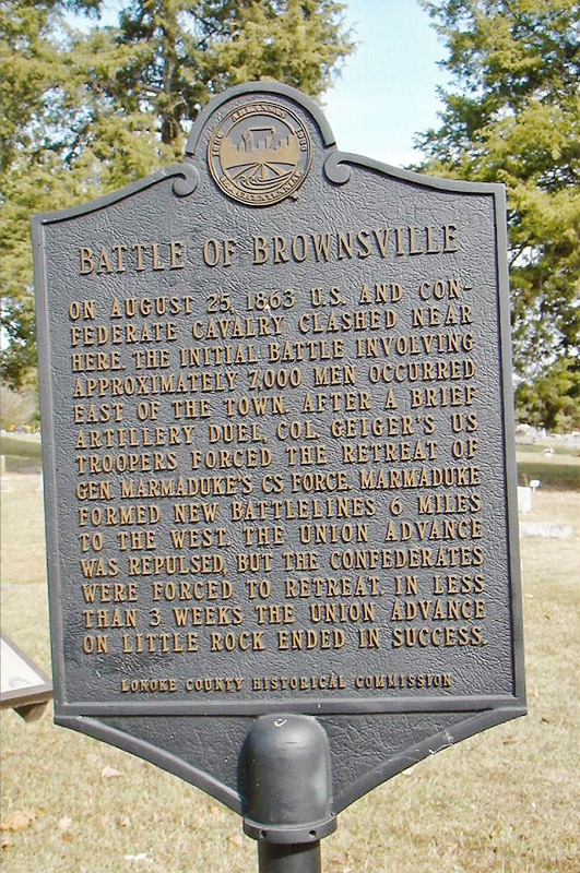 "Battle of Brownsville" historical marker sign