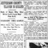 "Jefferson County slayer is killed" newspaper clipping