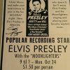 "Popular recording star Elvis Presley with the Moonlighters" concert flyer