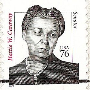 White woman with pearl necklace on U.S.A. 76 cent stamp