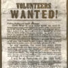 "Volunteers wanted" poster with black text