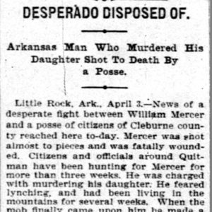 "Desperado Disposed of" newspaper clipping
